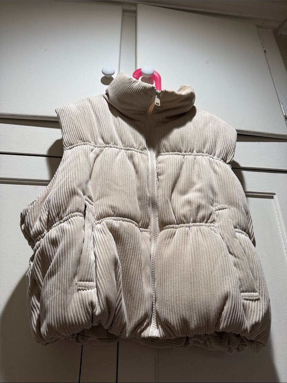 Women’s Puff Corduroy Vest - Cream